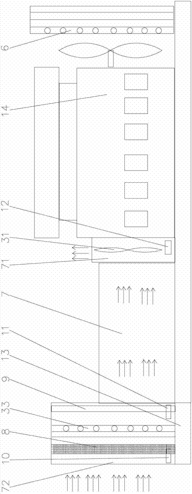 Intelligent cooling device of waste heat of waste gas of diesel generating set and method