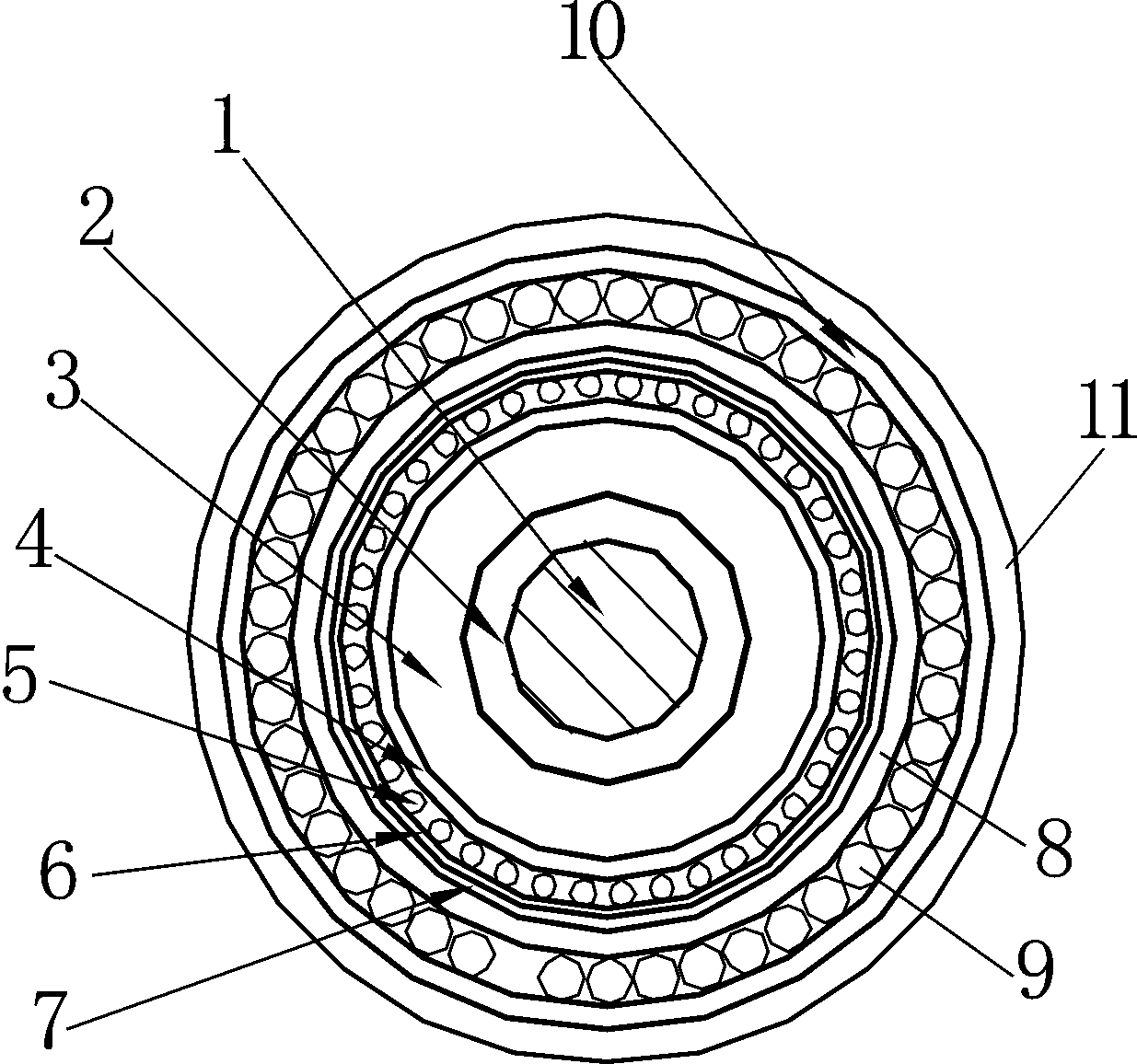 Mining cable with water-blocking isolation layer