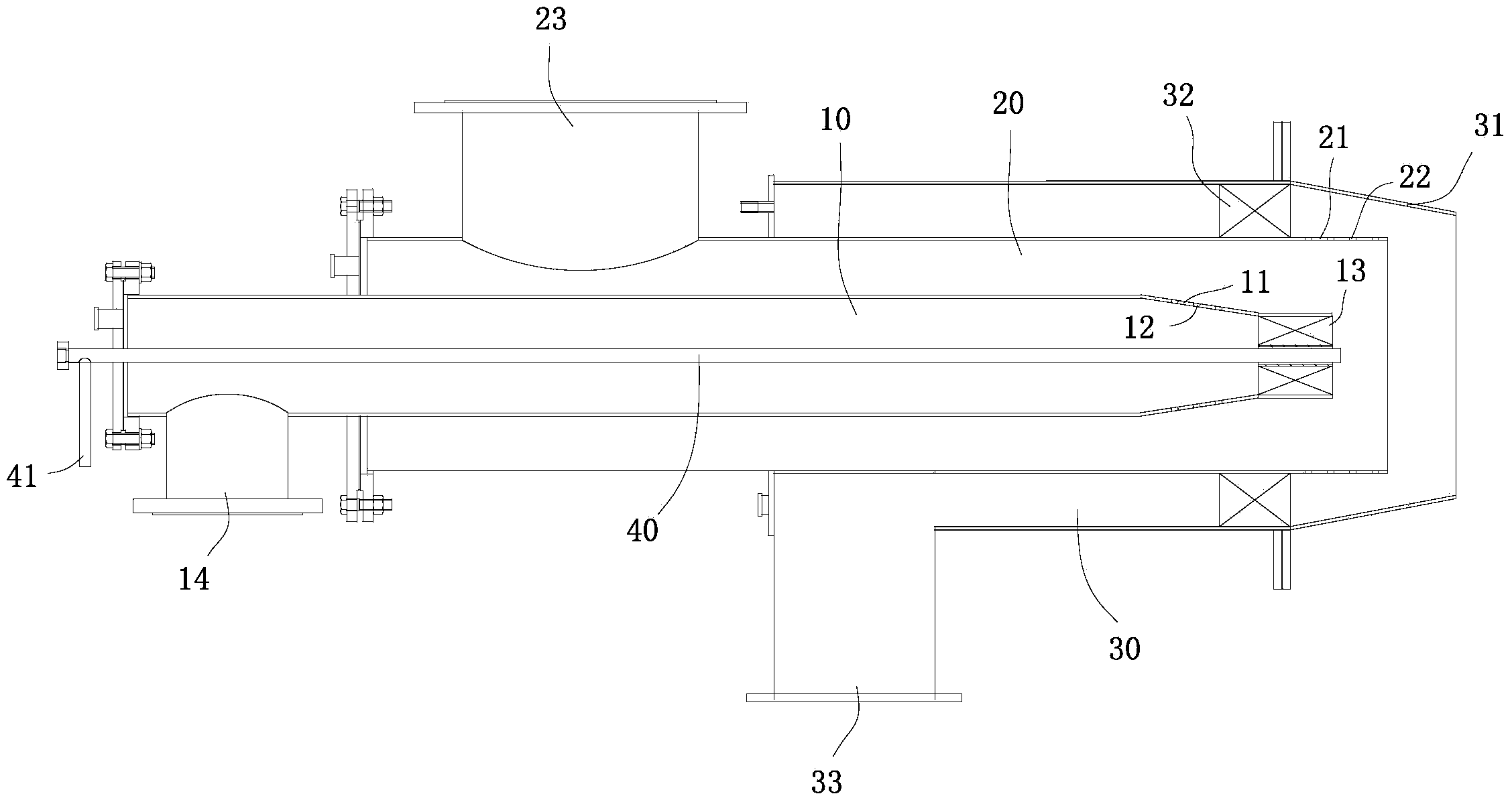 Biomass gas combustion device used for industrial boiler