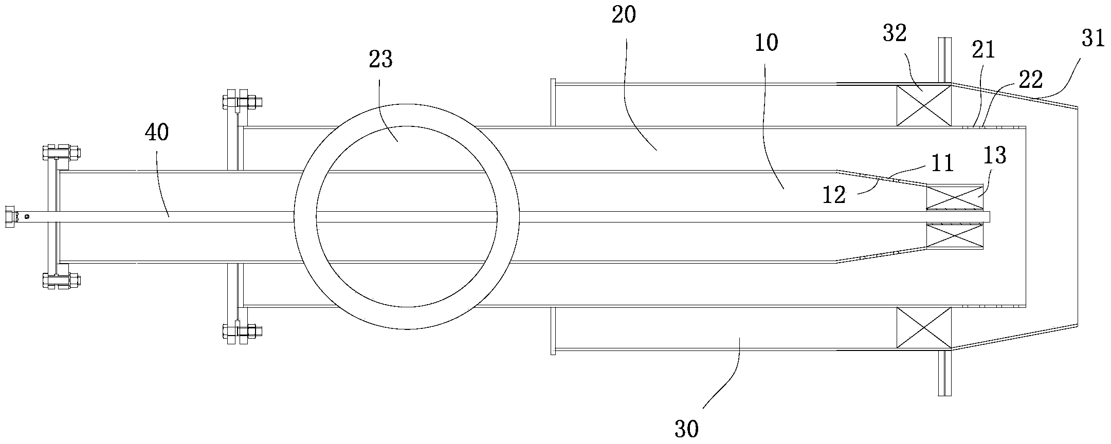 Biomass gas combustion device used for industrial boiler