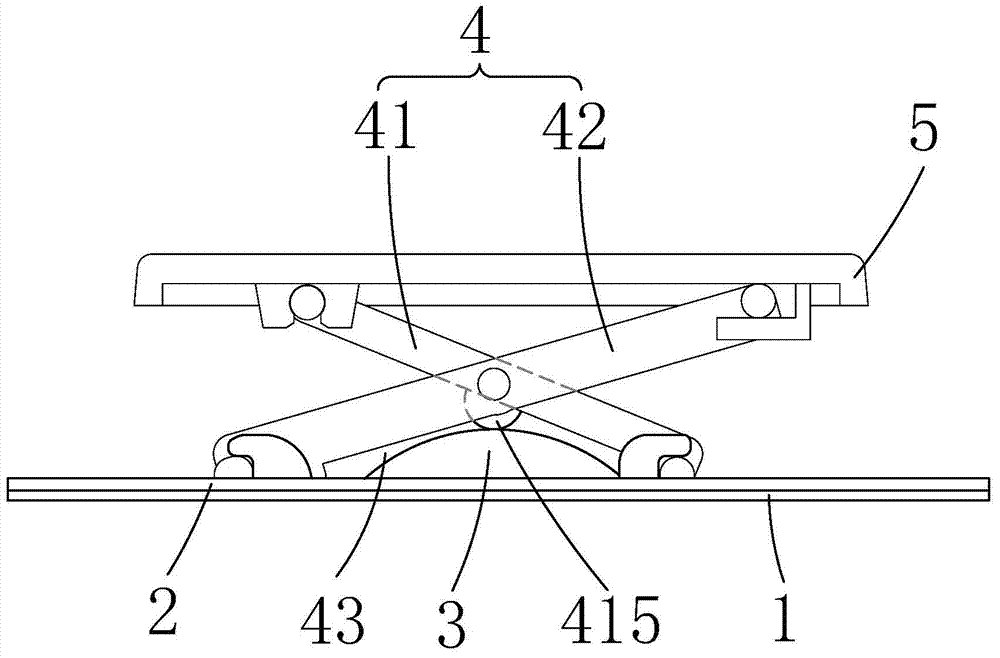 Scissor keyboard key structure