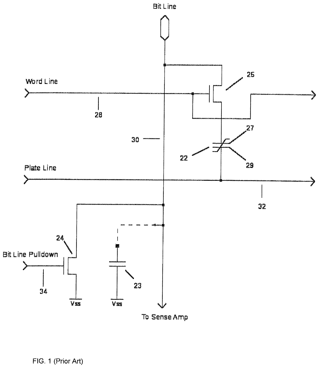 Integrated memory device and method of operating same