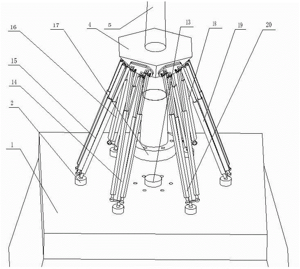 Mounting device for offshore wind generating set based on six-dimensional intelligent mechanical legs