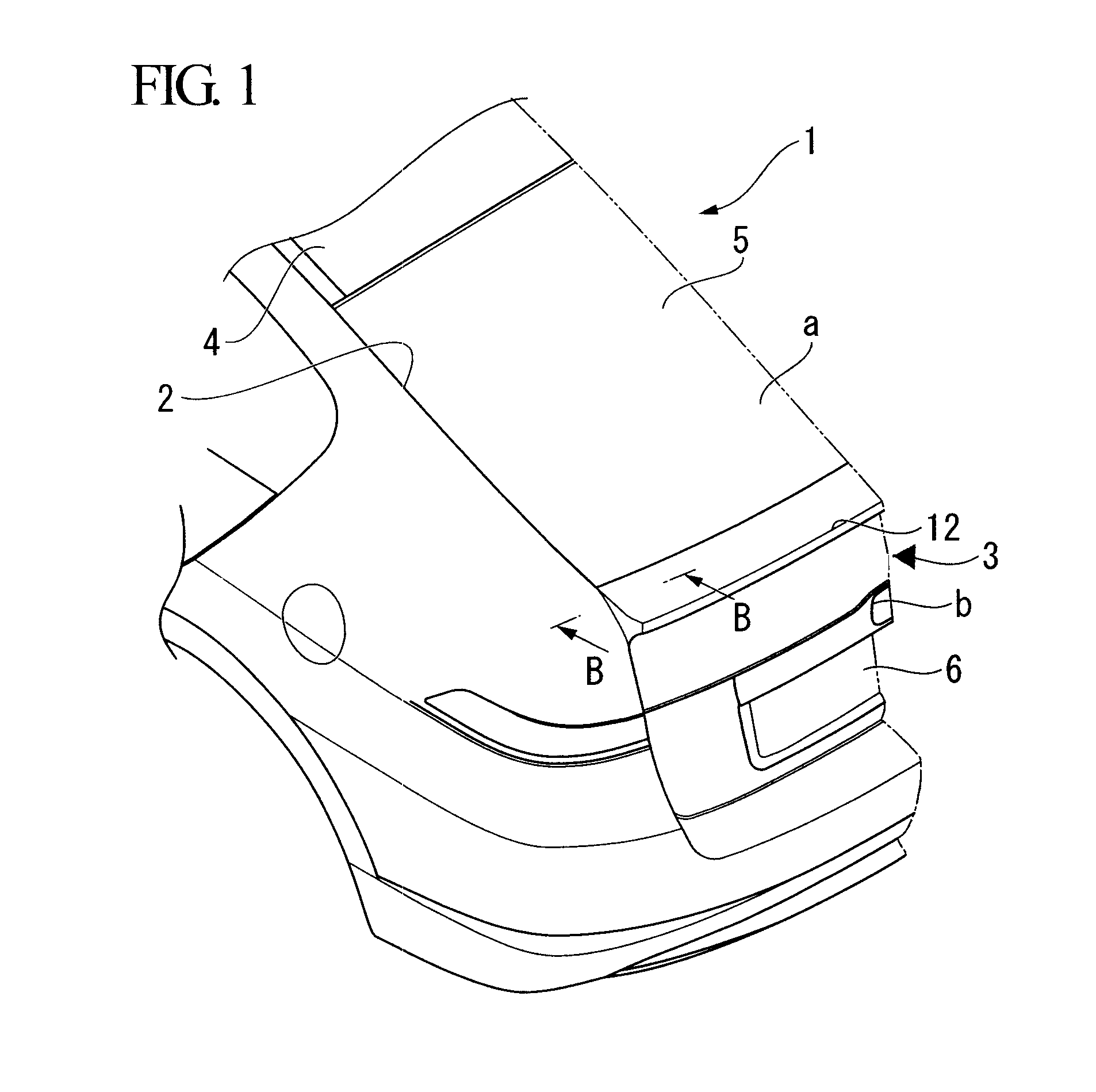 Rear door structure