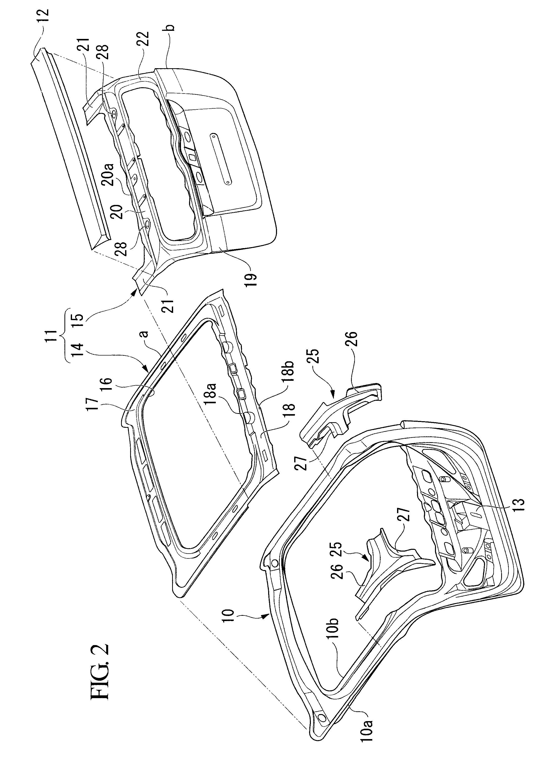 Rear door structure