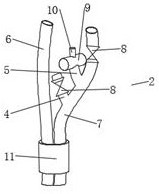 Double-lumen endobronchial tube capable of realizing rapid collapse of lung of operation side