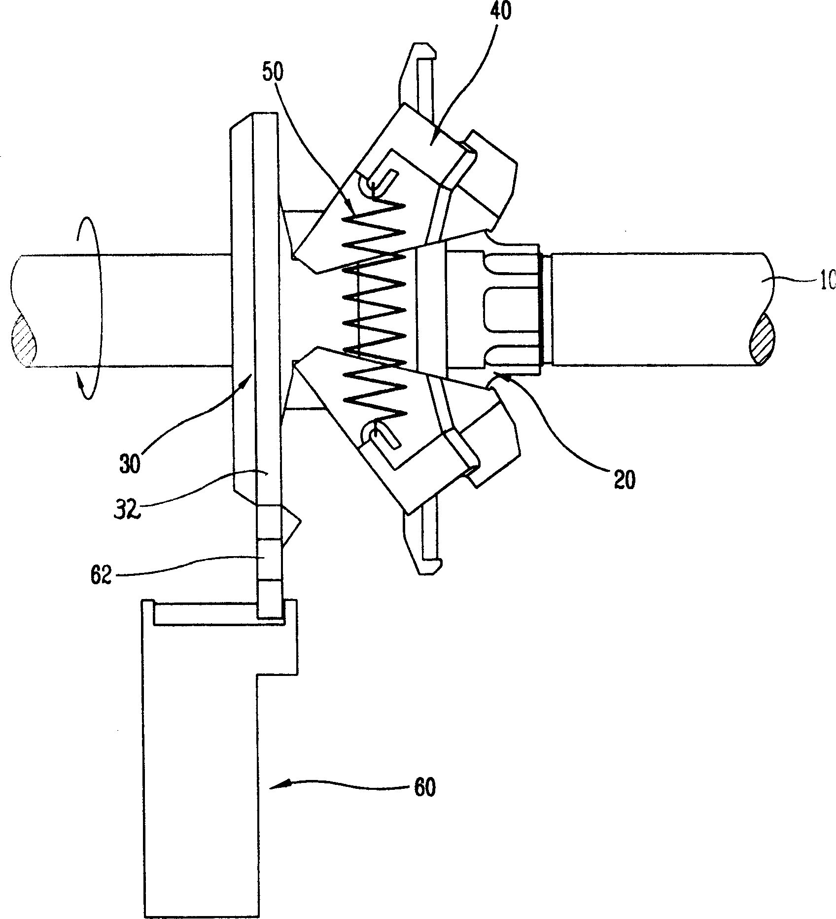 Centrifugal switch structure of single phase induction motor