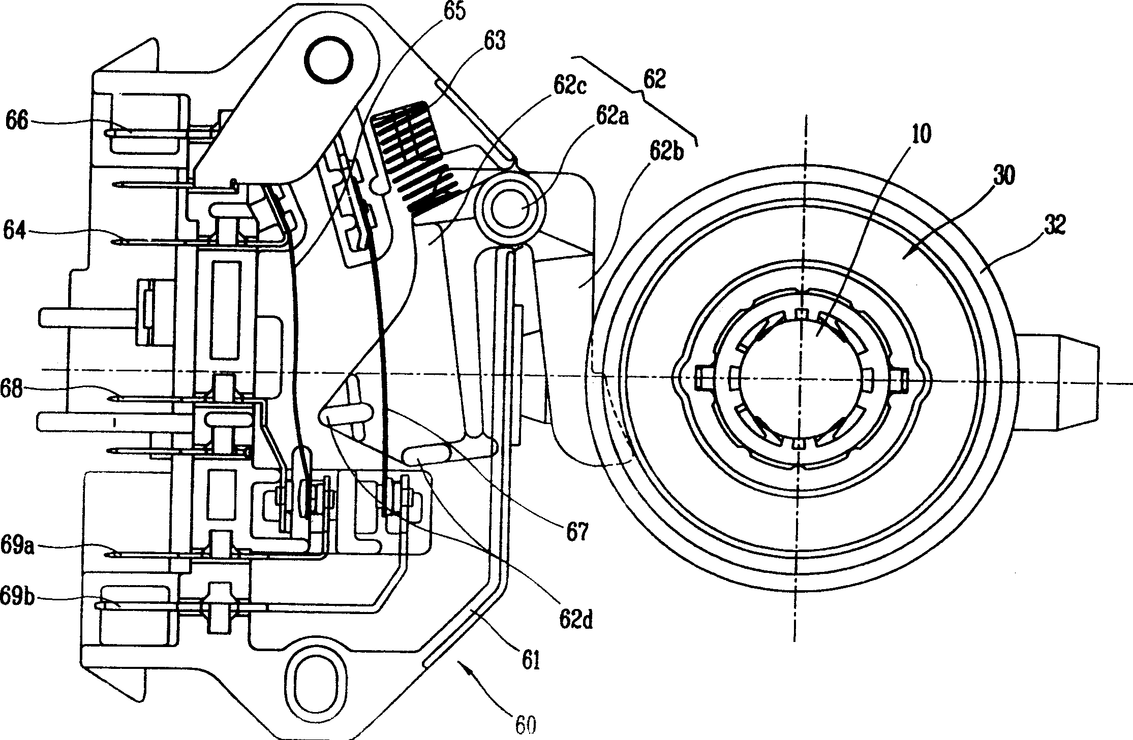 Centrifugal switch structure of single phase induction motor