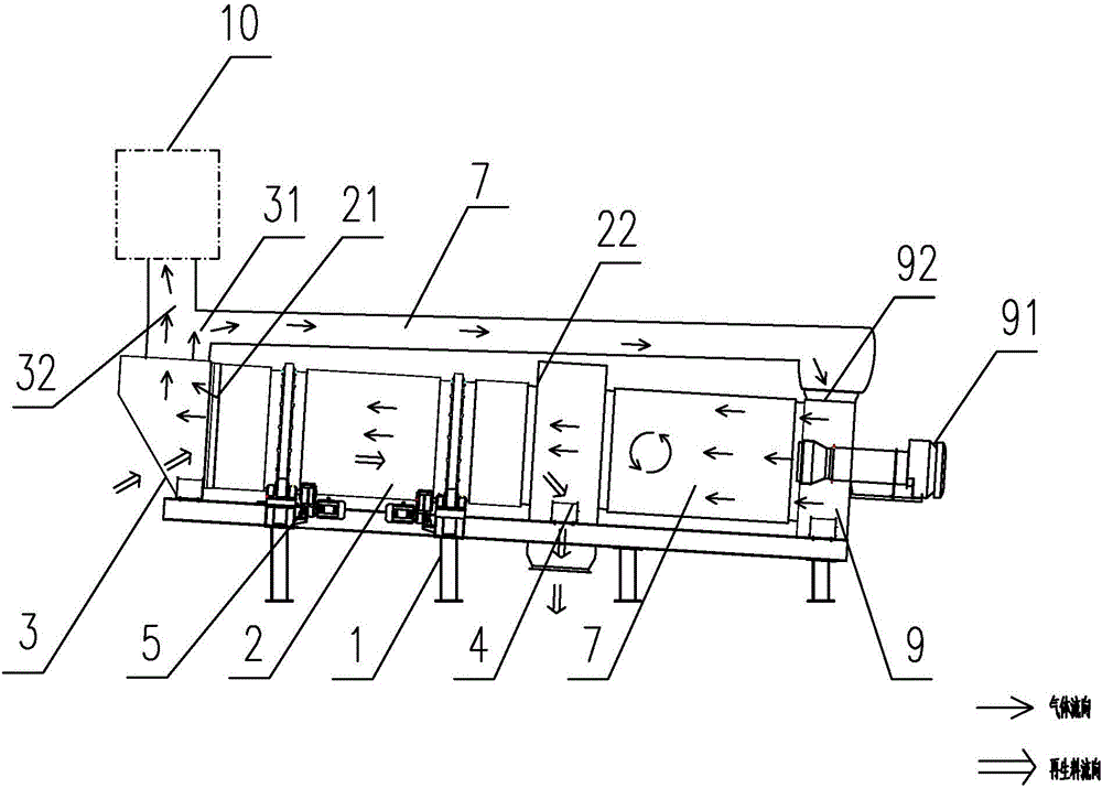 Asphalt recycling drying drum and drying method thereof