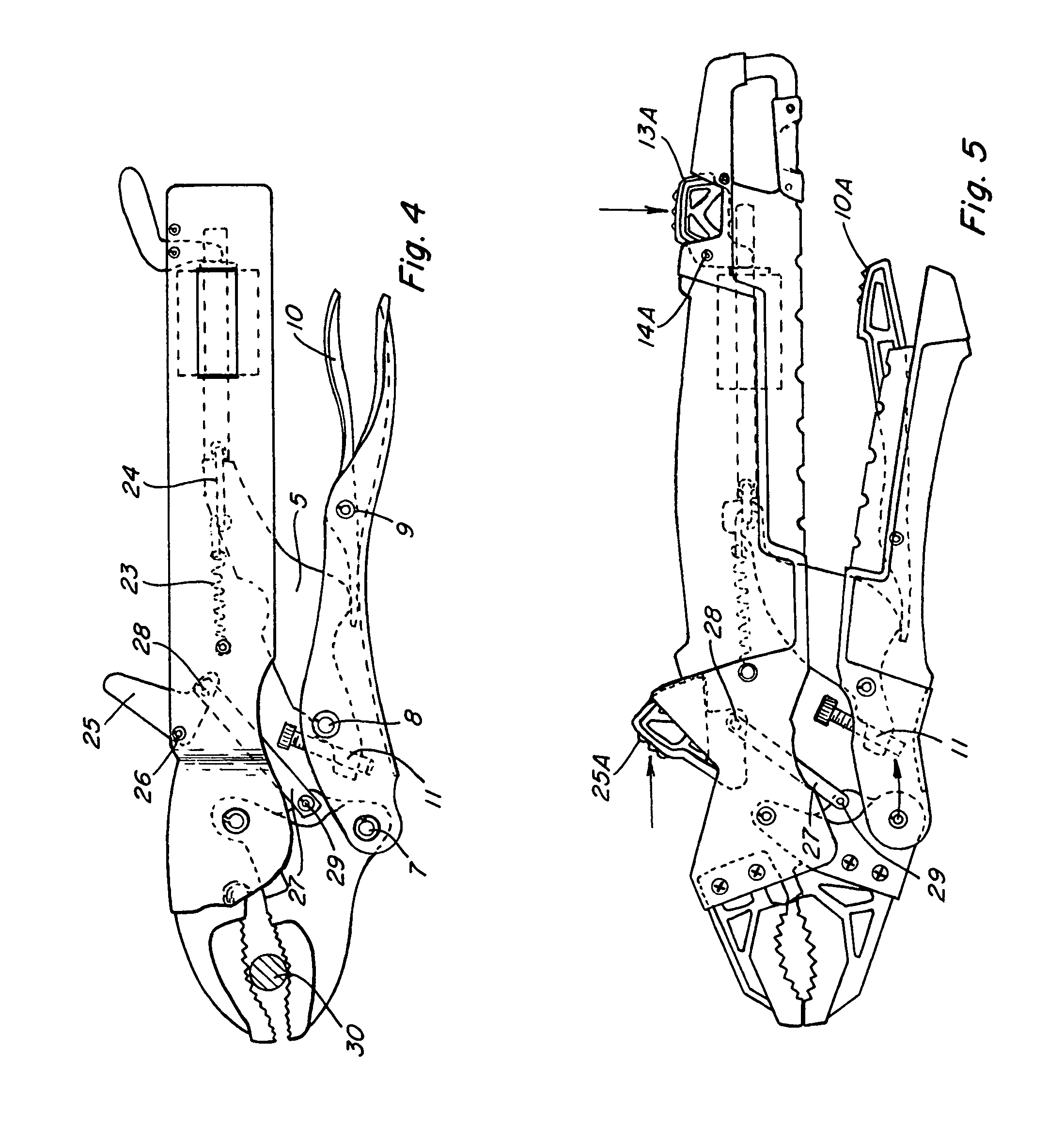 Automatic sizing one-handed locking pliers