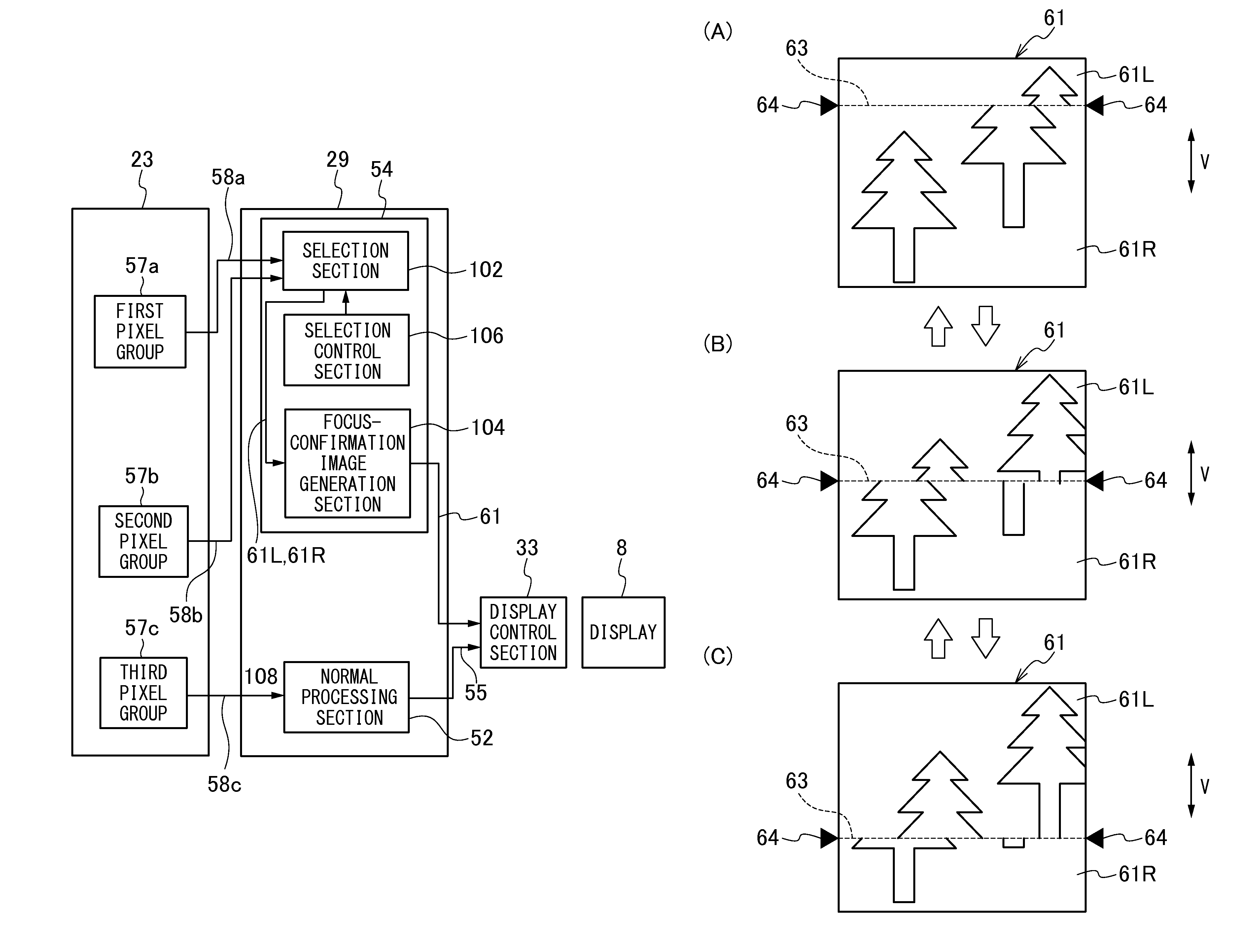 Imaging device, and focus-confirmation display method