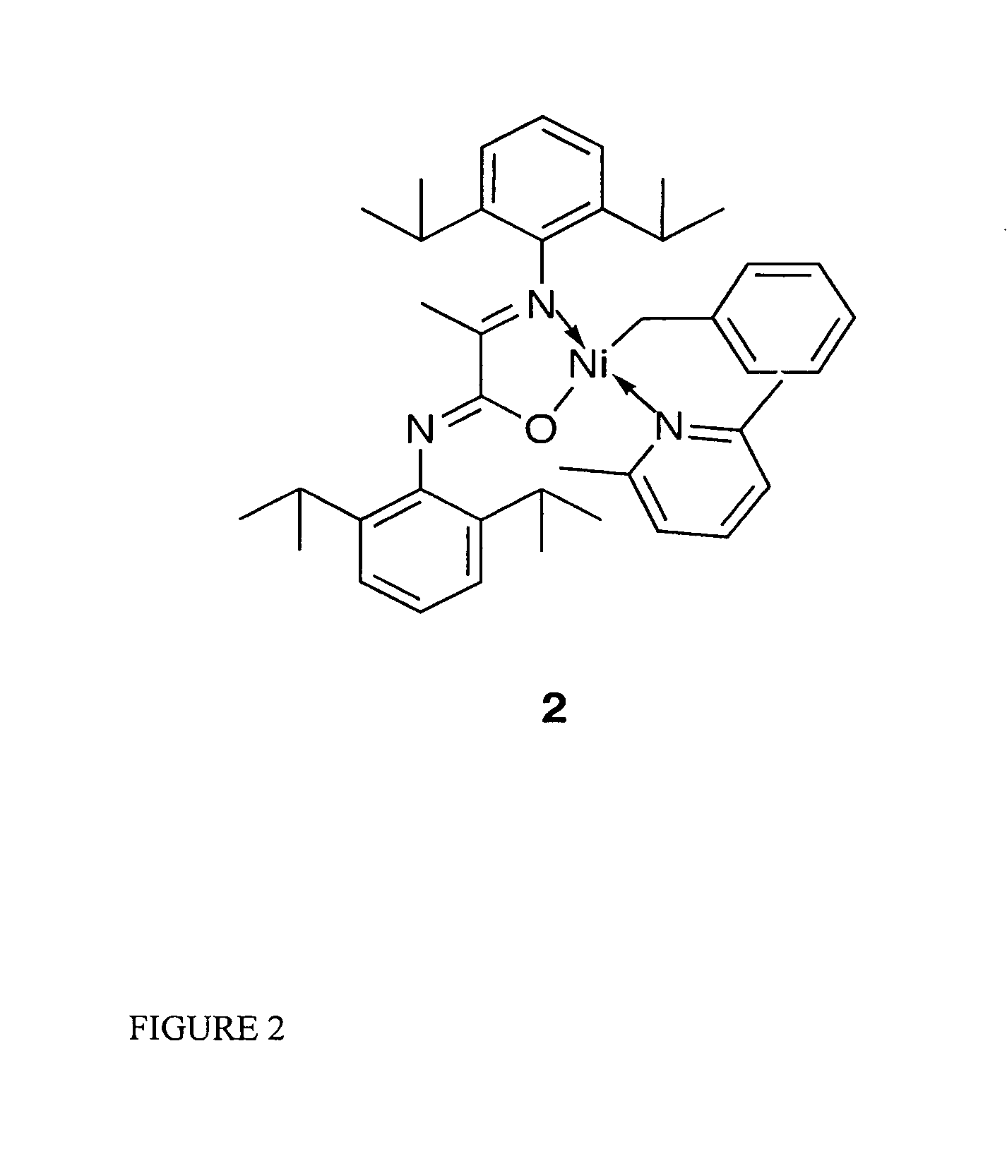 Single component, phosphine-free, initiators for ethylene homopolymerization and copolymerization with functionalized co-monomers