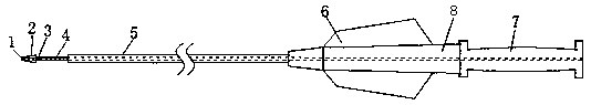 Catheter used for removing thrombus