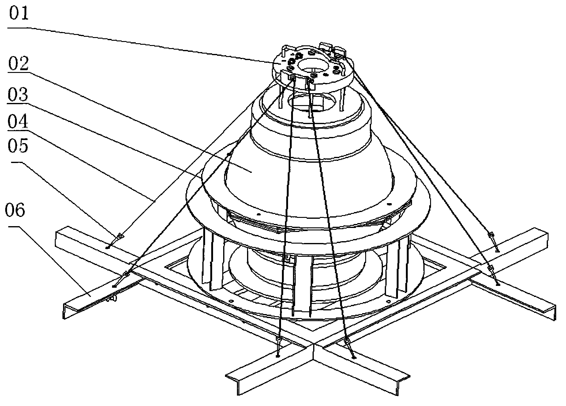 Single-cabin-ball three-component submarine magnetometer