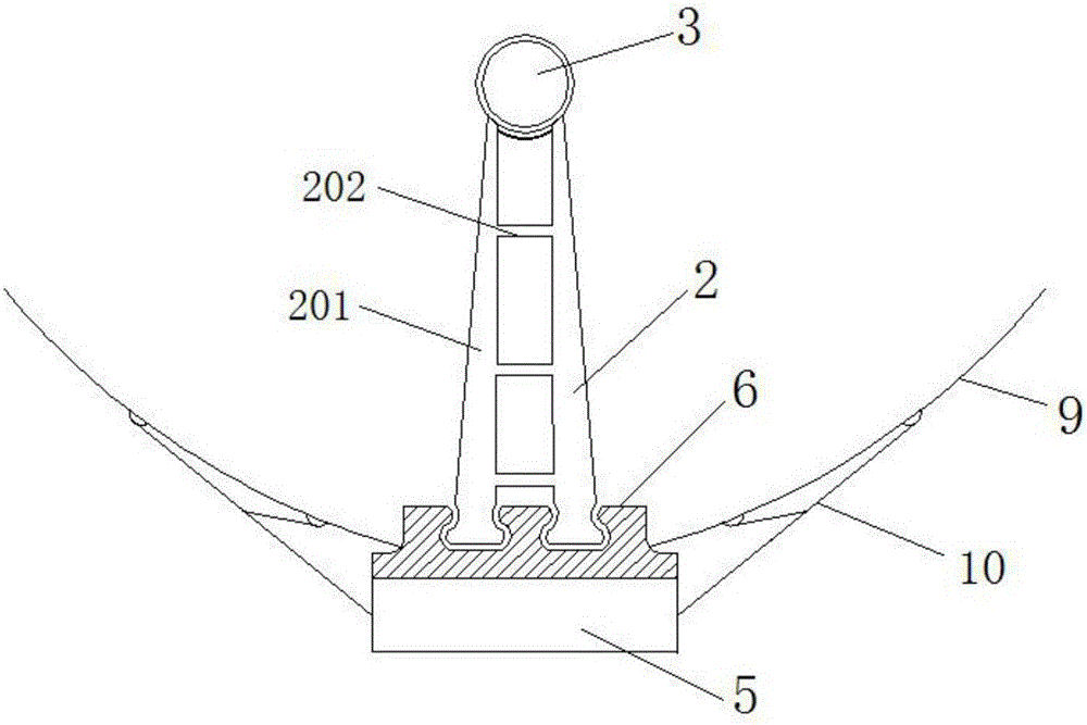 A trough solar collector with a horizontal slide rail device