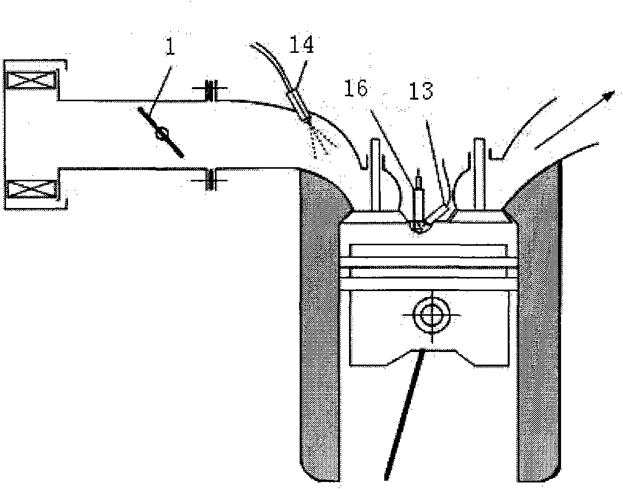 Hybrid power transmission system and control method of online hydrogen production and local hydrogen enrichment internal combustion engine