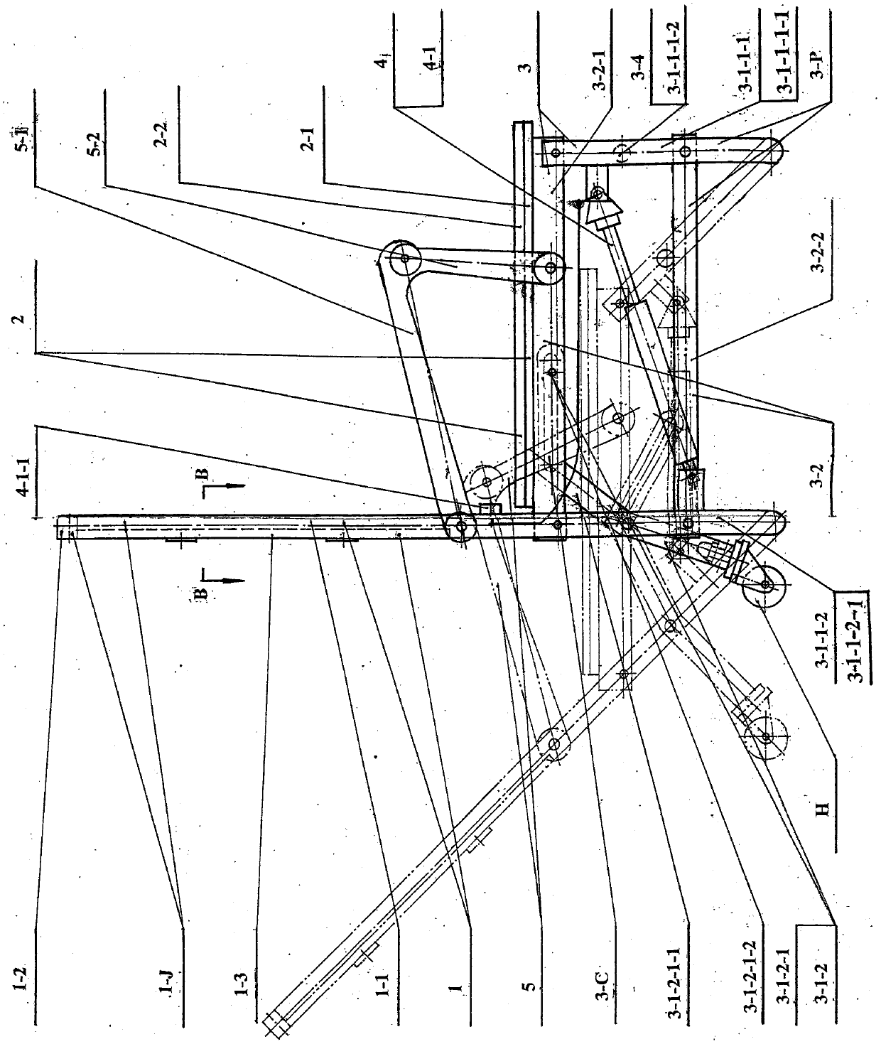 Sitting/lying chair provided with movement locking device as well as main structure of sitting/lying sofa