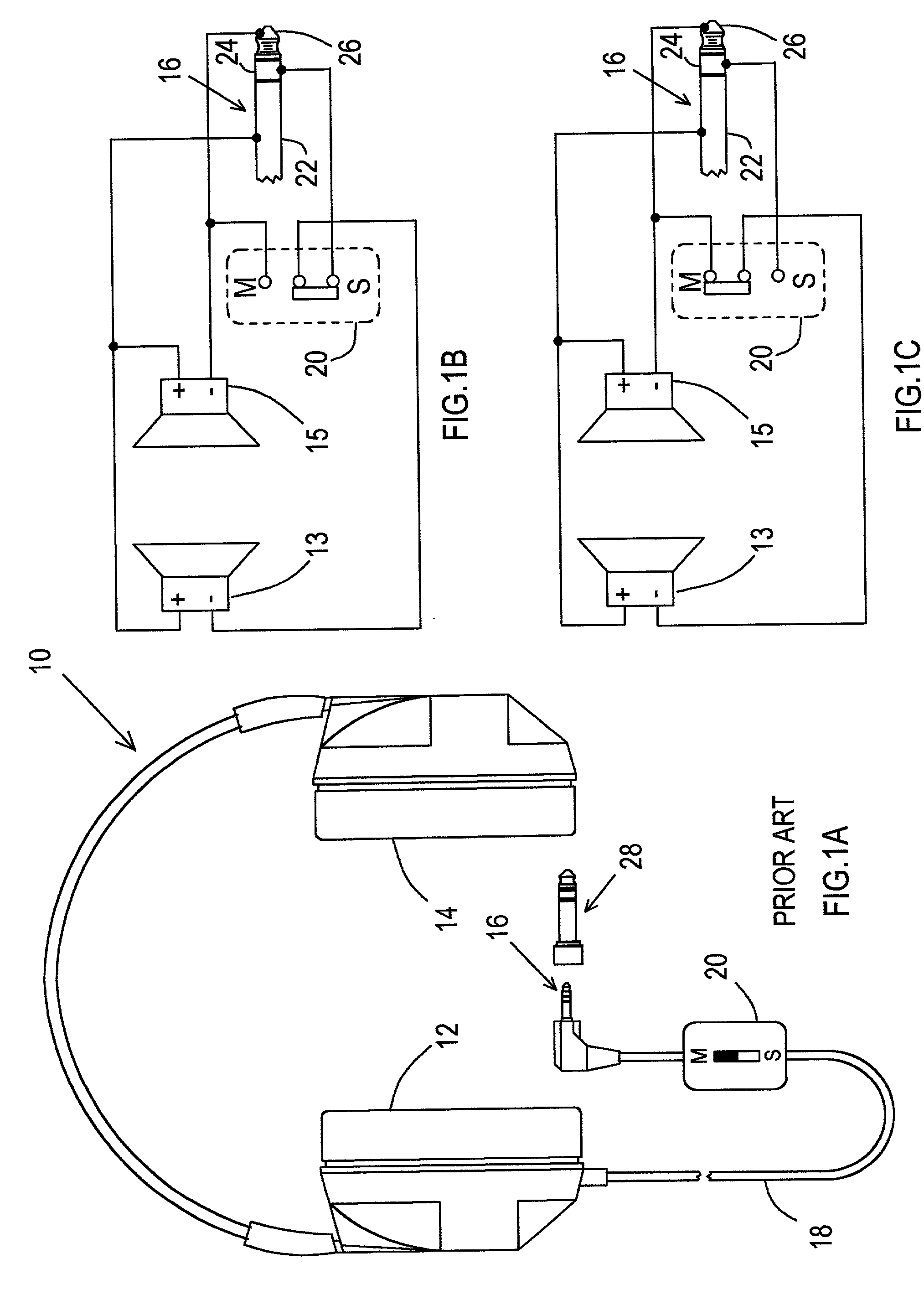 Automatic stereo/monaural headphone