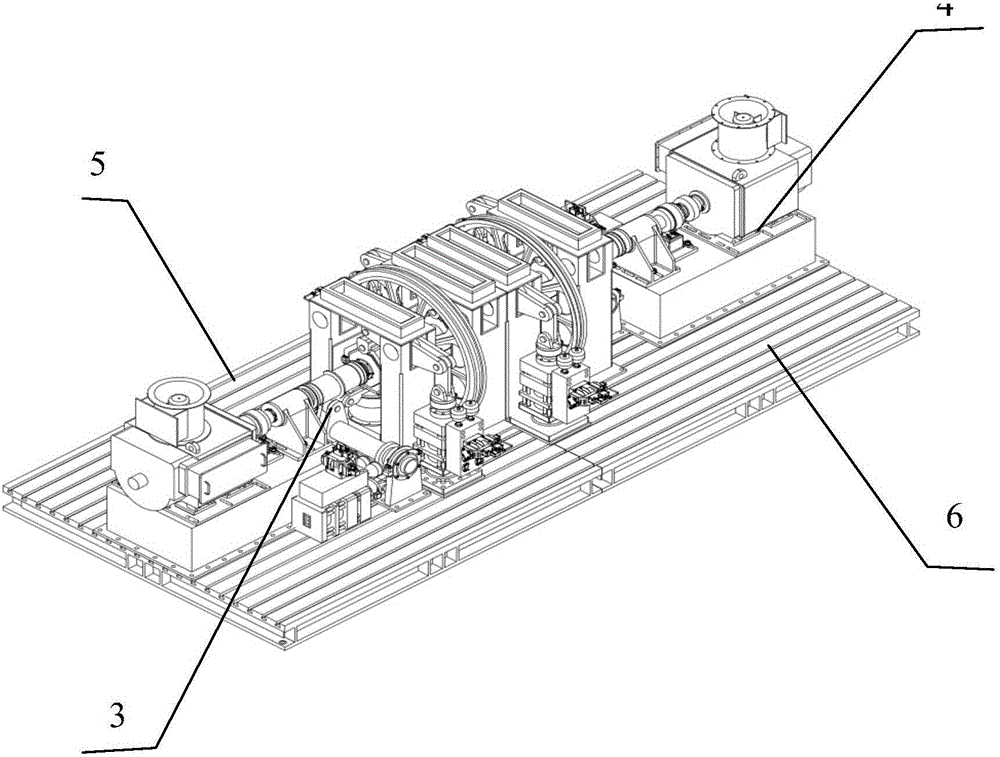 Three-degree-of-freedom wheel rail relation test stand for high-speed track