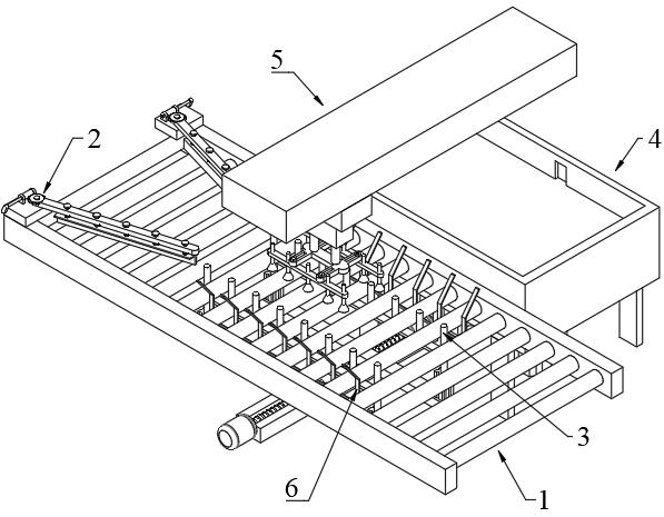 Printed circuit board semi-finished product conveying and partition plate feeding integrated device