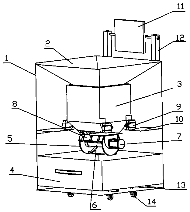 Device and method for measuring grain yield in test plot