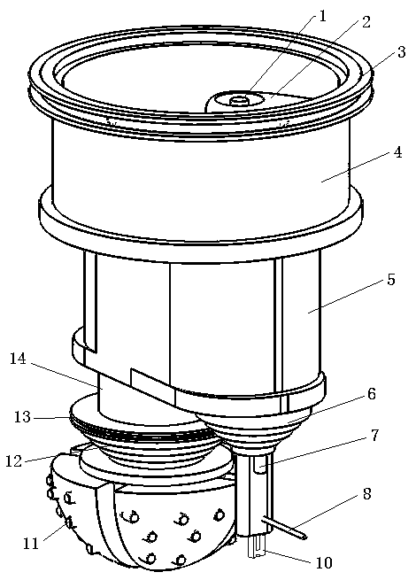 Combined high-voltage discharge type drilling device and drilling method