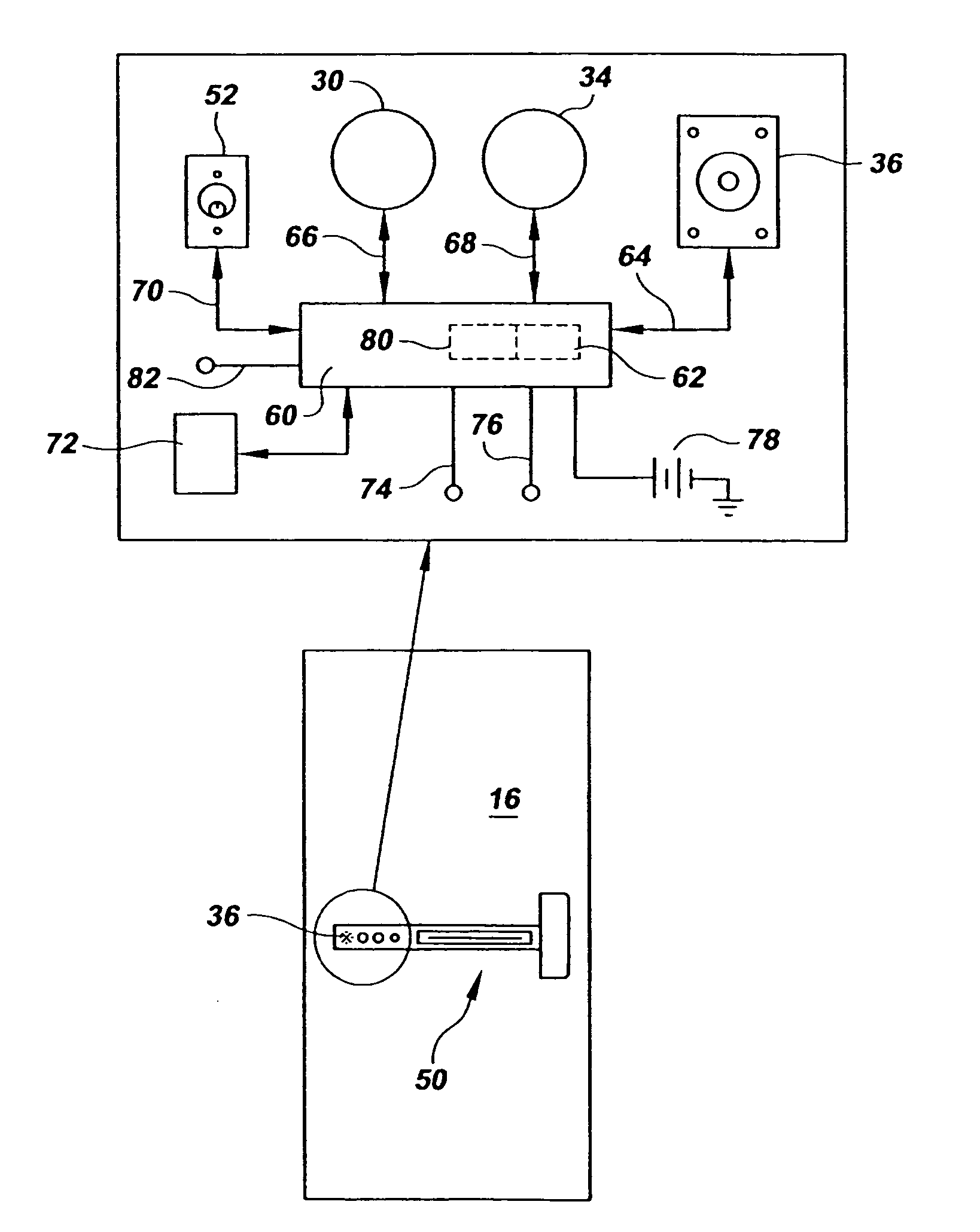 Integrated fire exit alert system