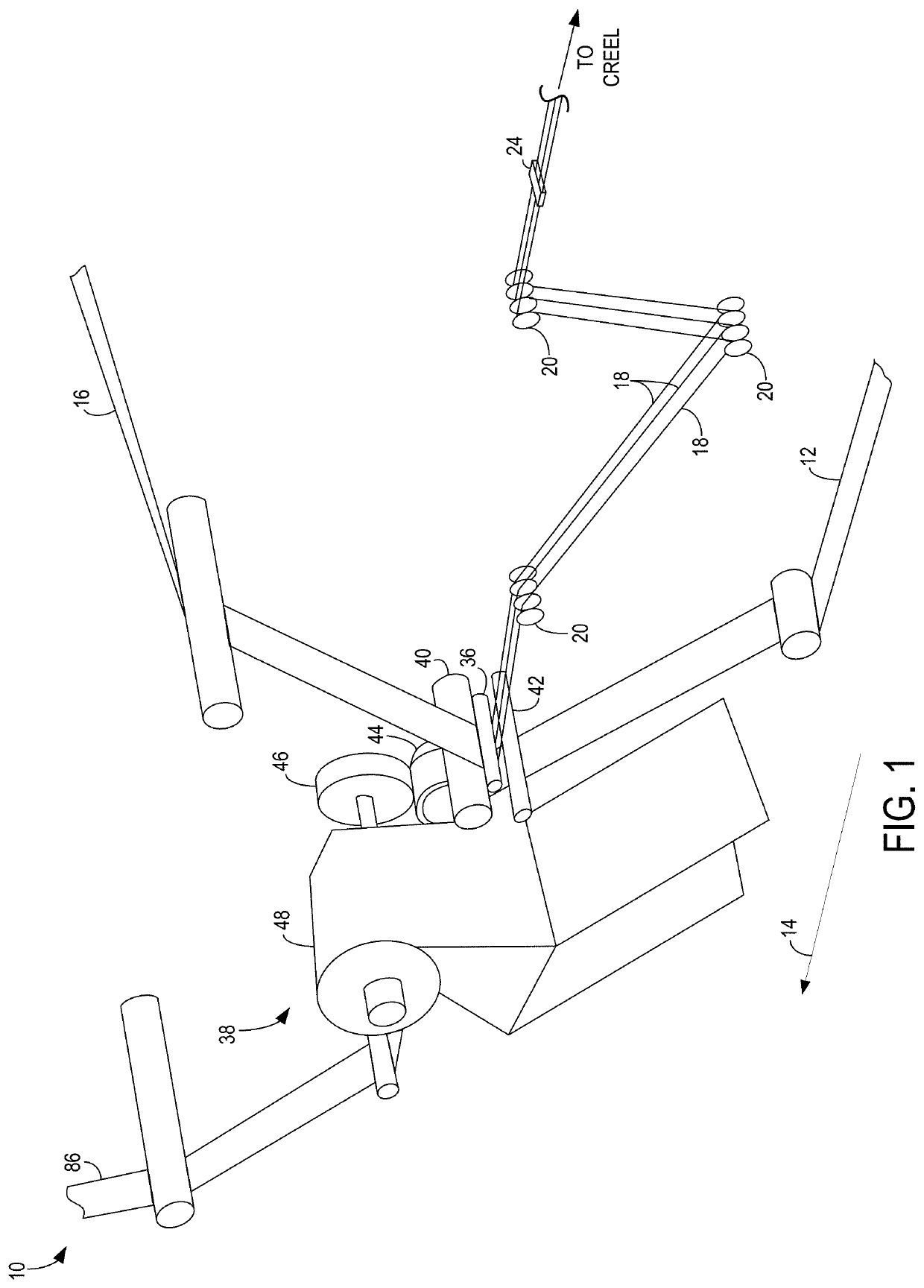 Apparatus and method of manufacturing an elastic composite structure for an absorbent sanitary product