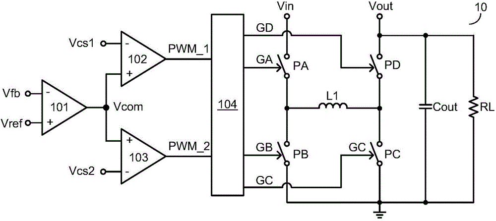 Buck-boost switch circuit and control method thereof