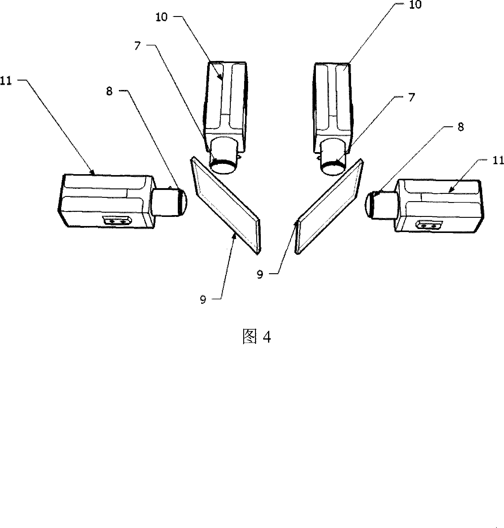 Medicine operation navigation tracking device based on multispectral image