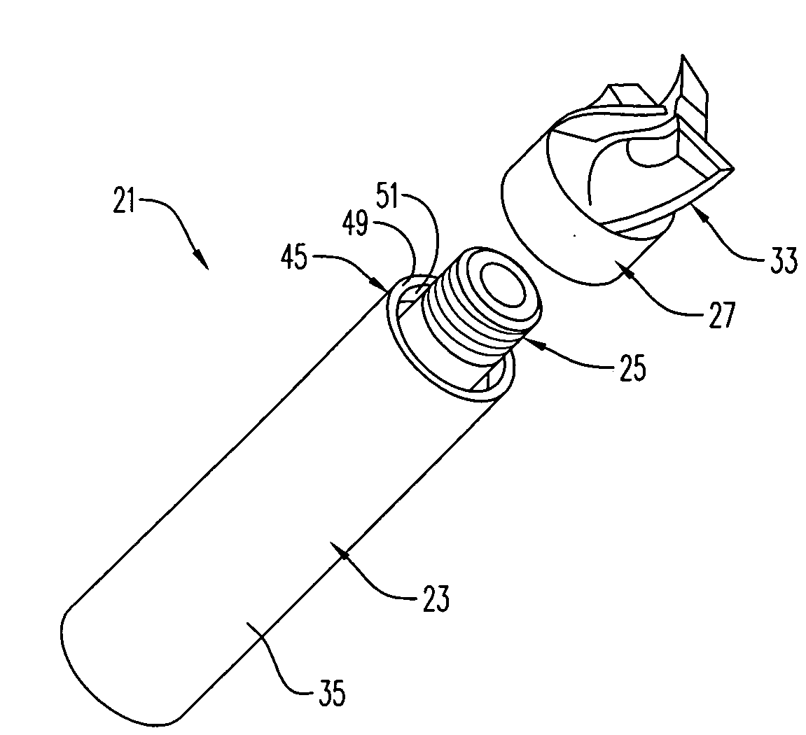 Multi-piece tool assembly and cutting tool