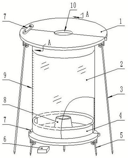 Portable in-situ determination device for crop seed shattering