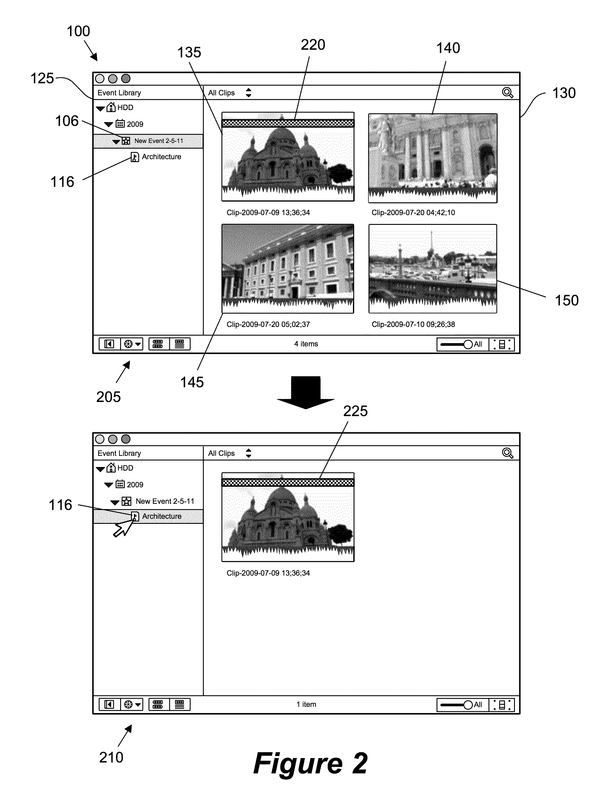 Timeline search and index