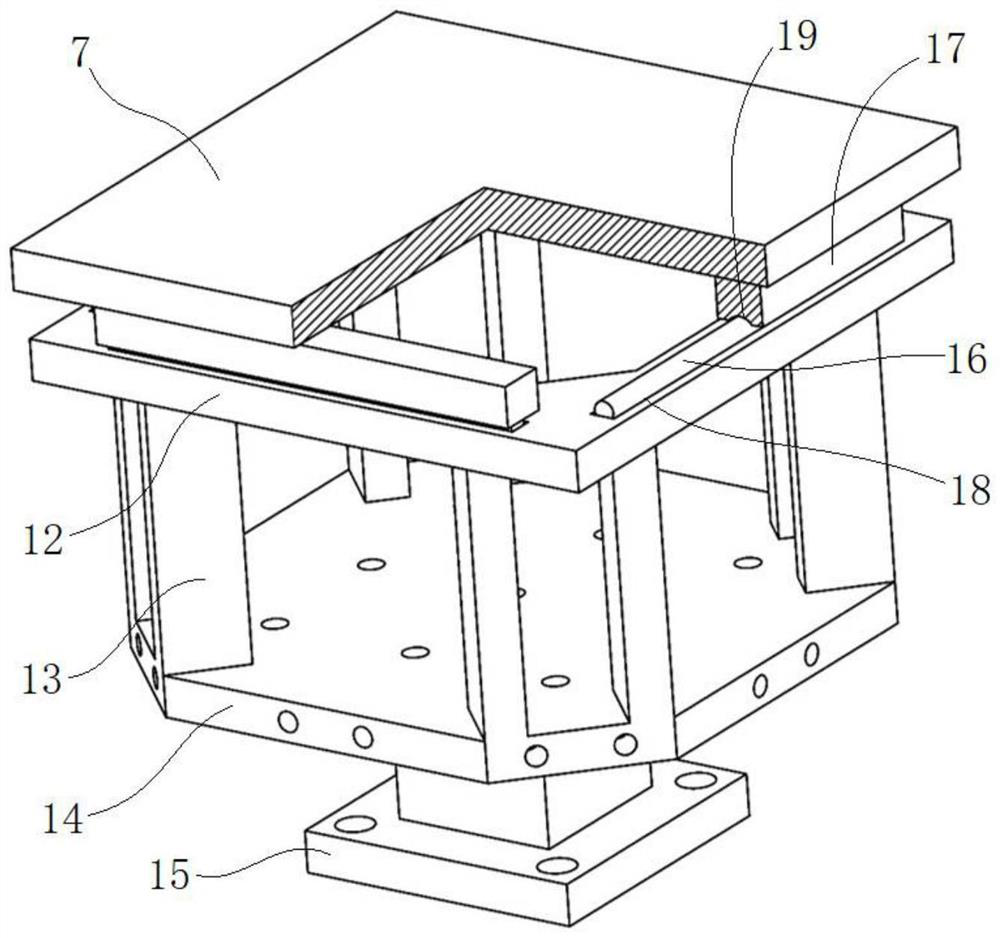 Rock sheet true three-direction collapse test device and method