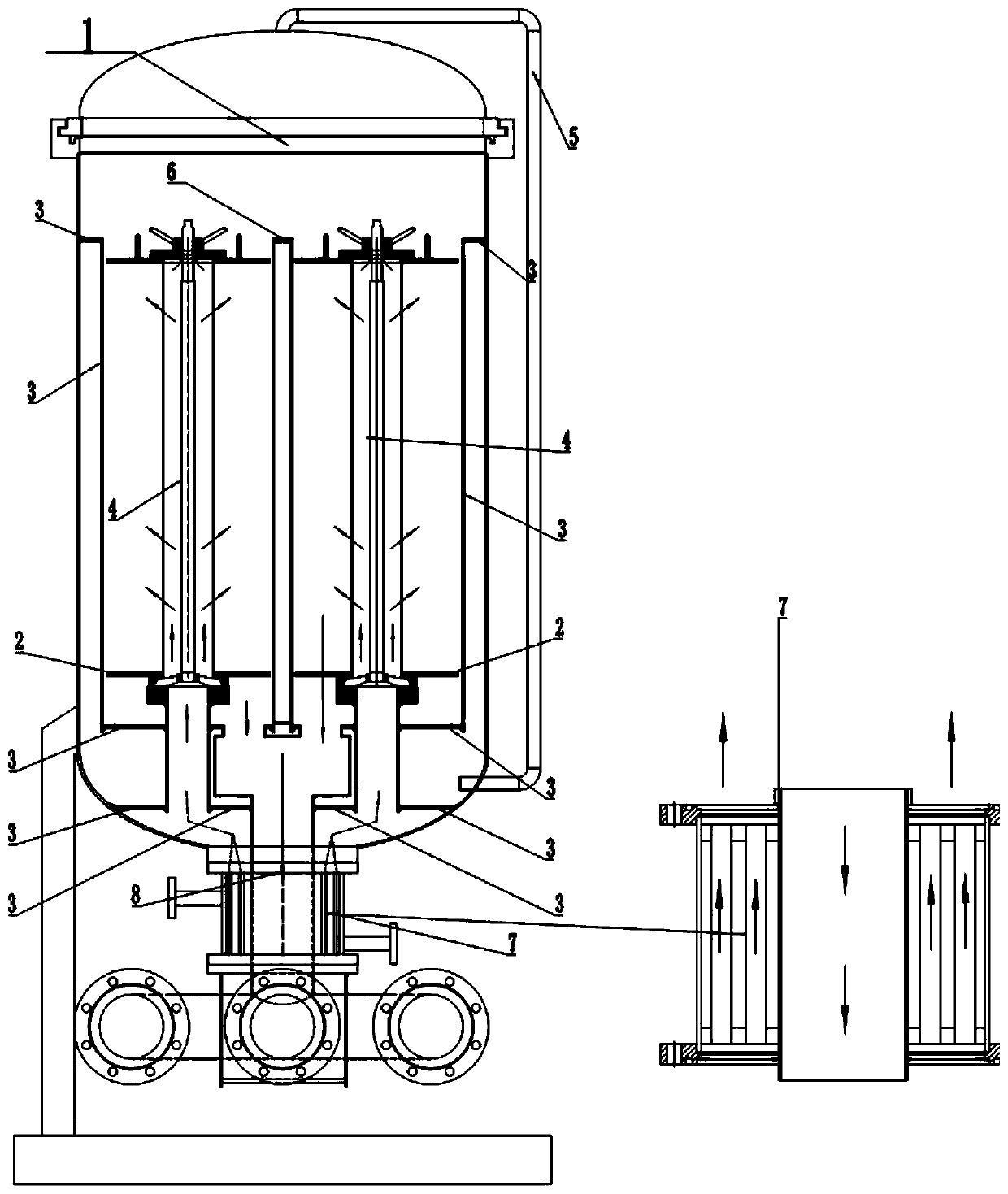 Short-liquor zipper beam dyeing machine