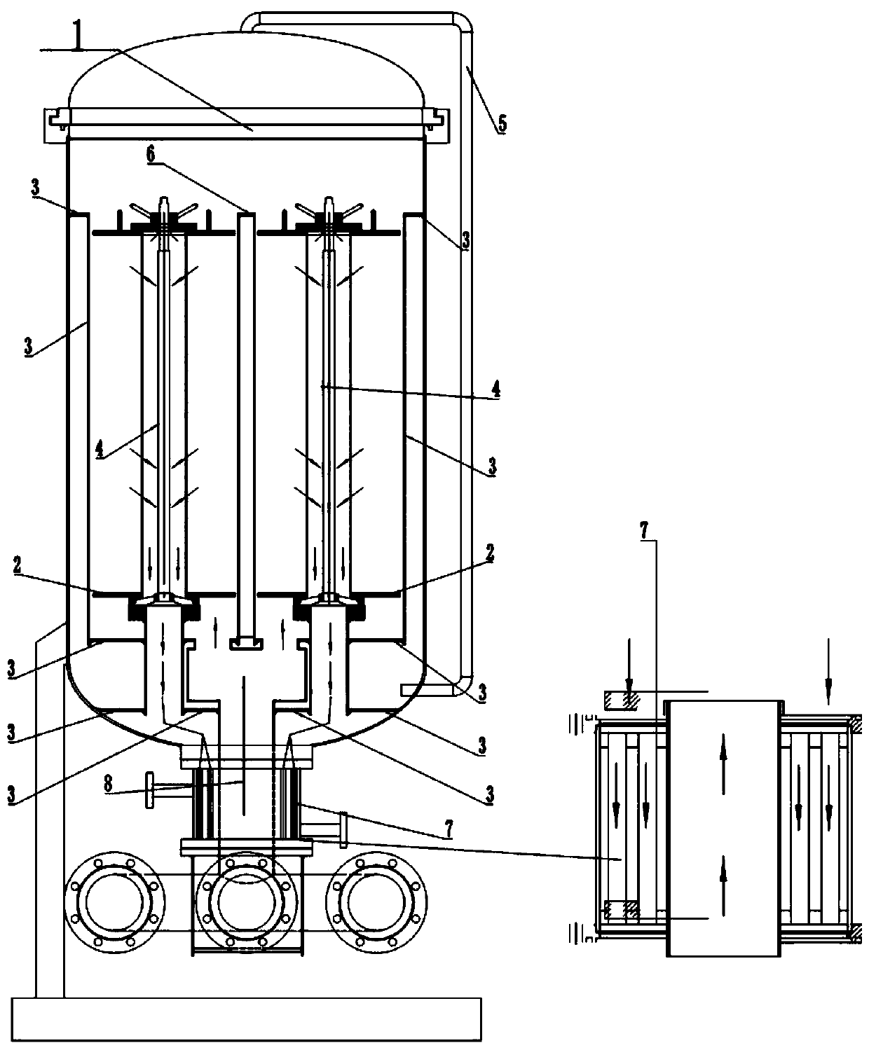 Short-liquor zipper beam dyeing machine