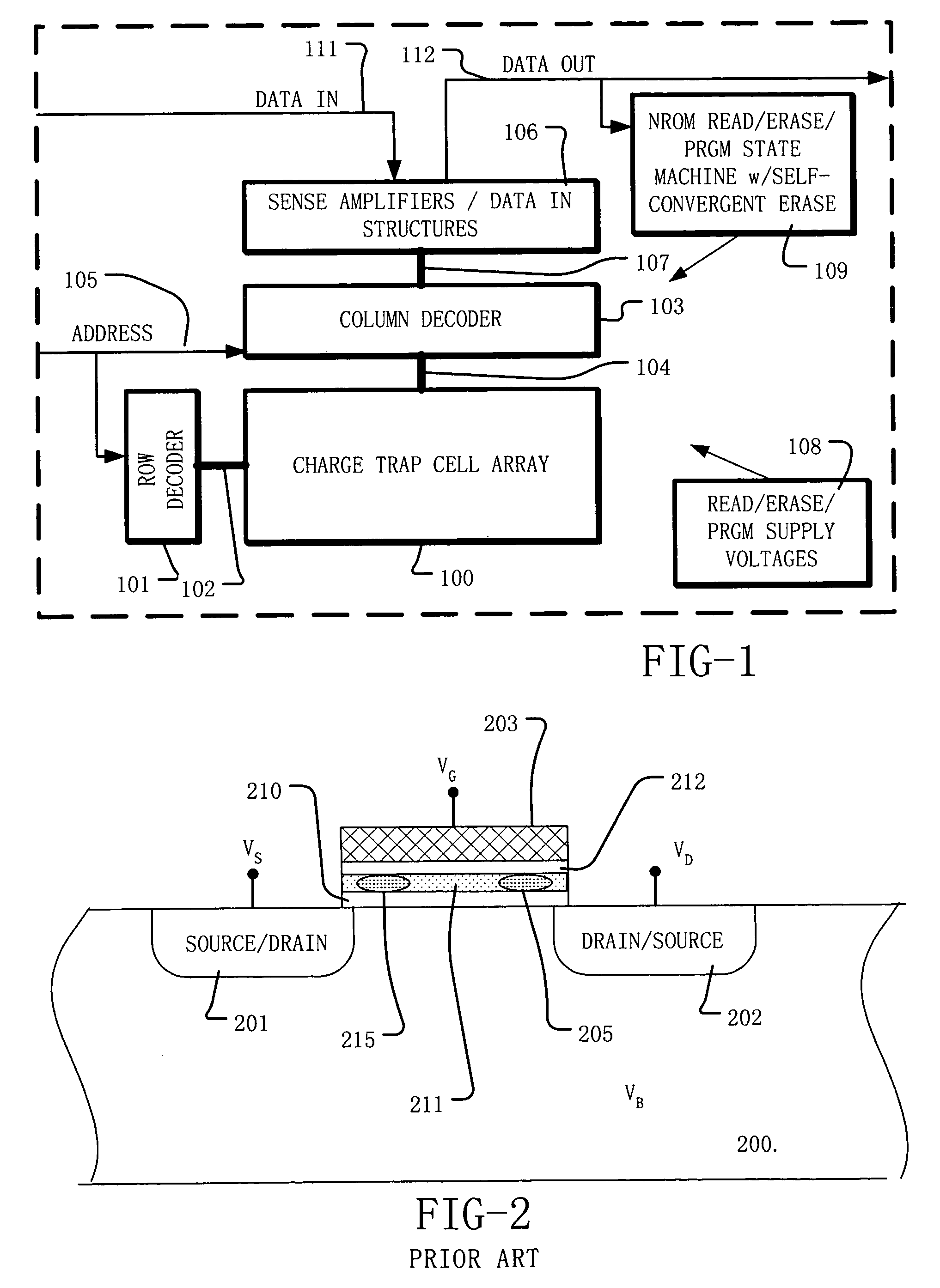 Method and system for self-convergent erase in charge trapping memory cells