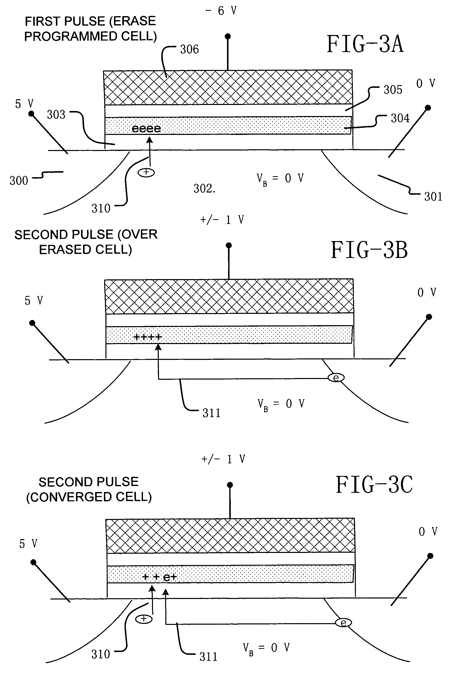 Method and system for self-convergent erase in charge trapping memory cells