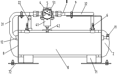 Integrated-type vaporized pressure stabilizer