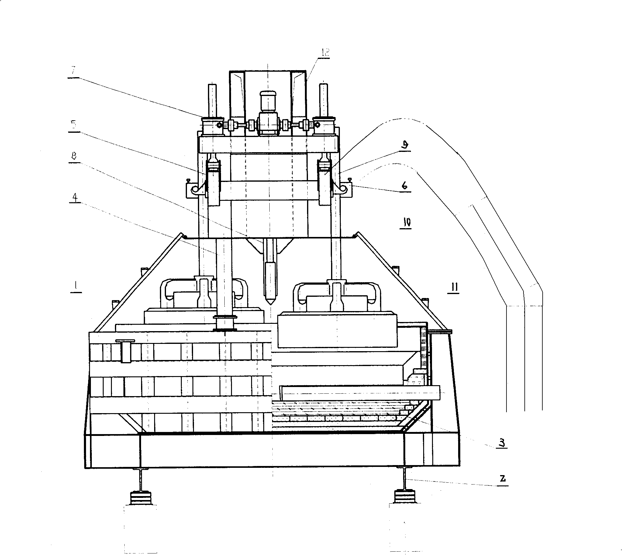 Large-scale aluminium electrolysis pre-baking tank