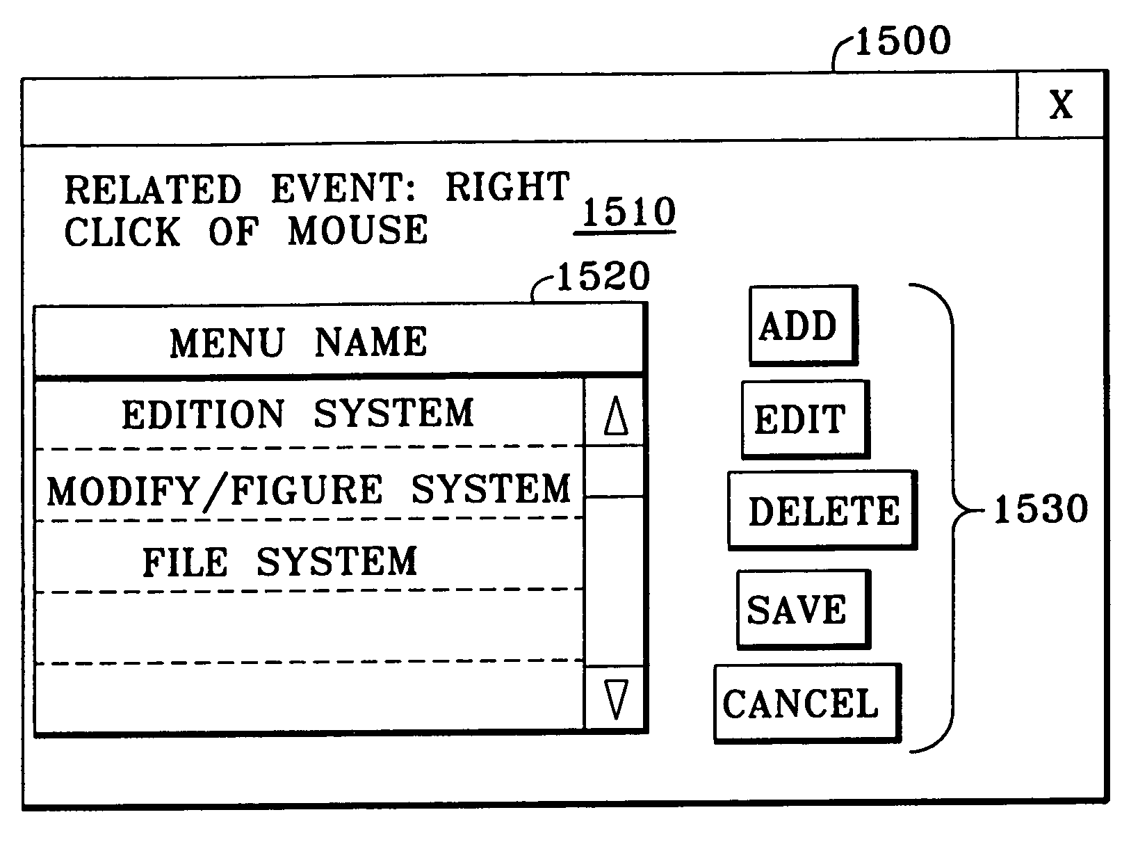 Menu system requiring reduced user manipulation of an input device