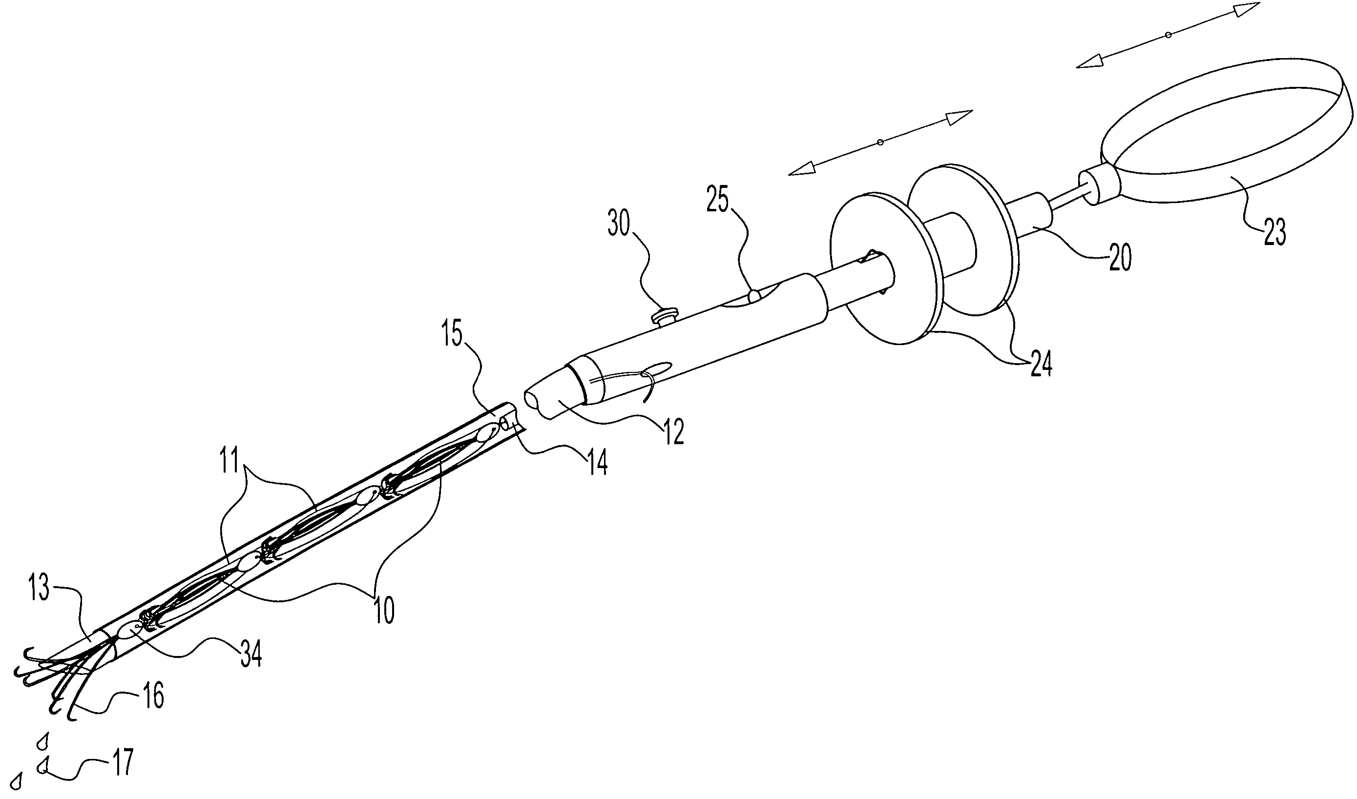 Endoscopic anchoring device and associated method