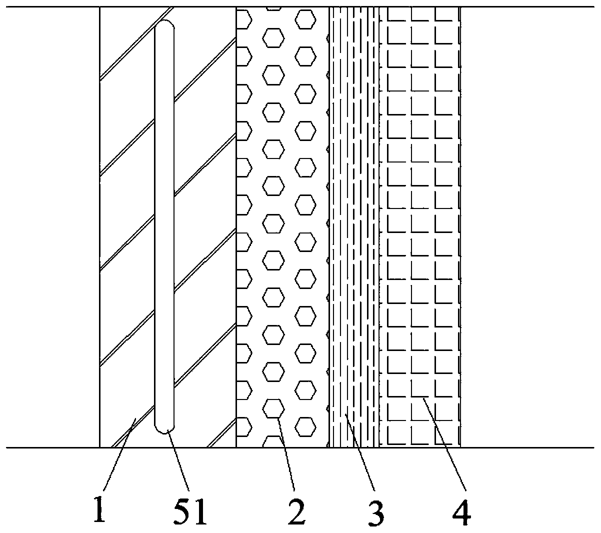 Heat insulating wall structure of passive house