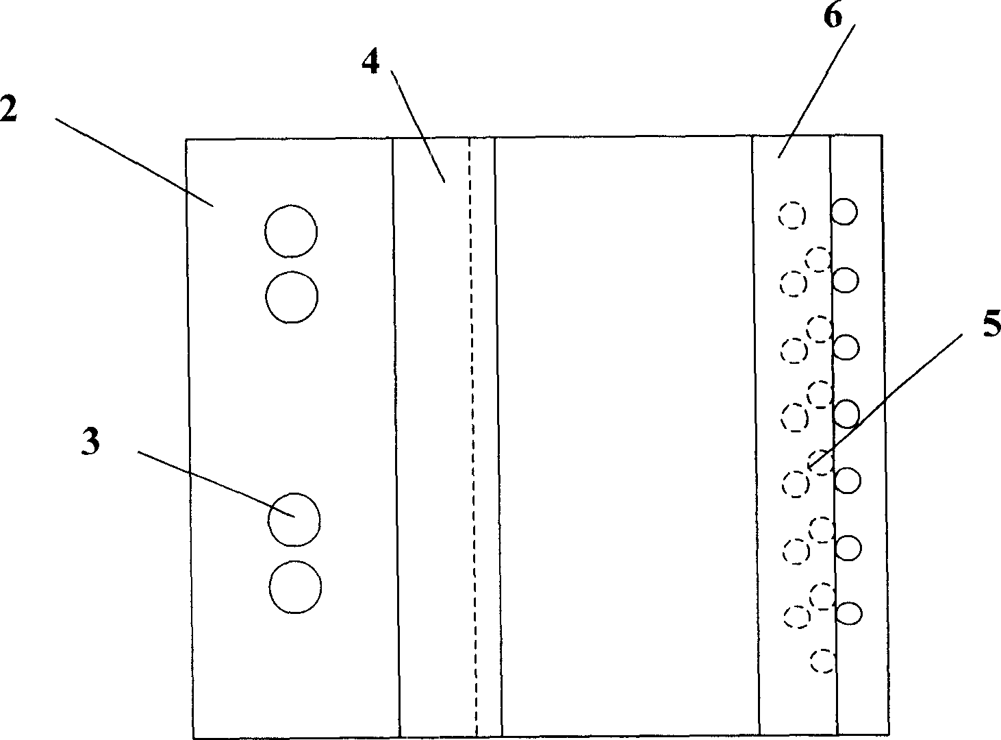 An improved base frame of hammering type button stitching machine