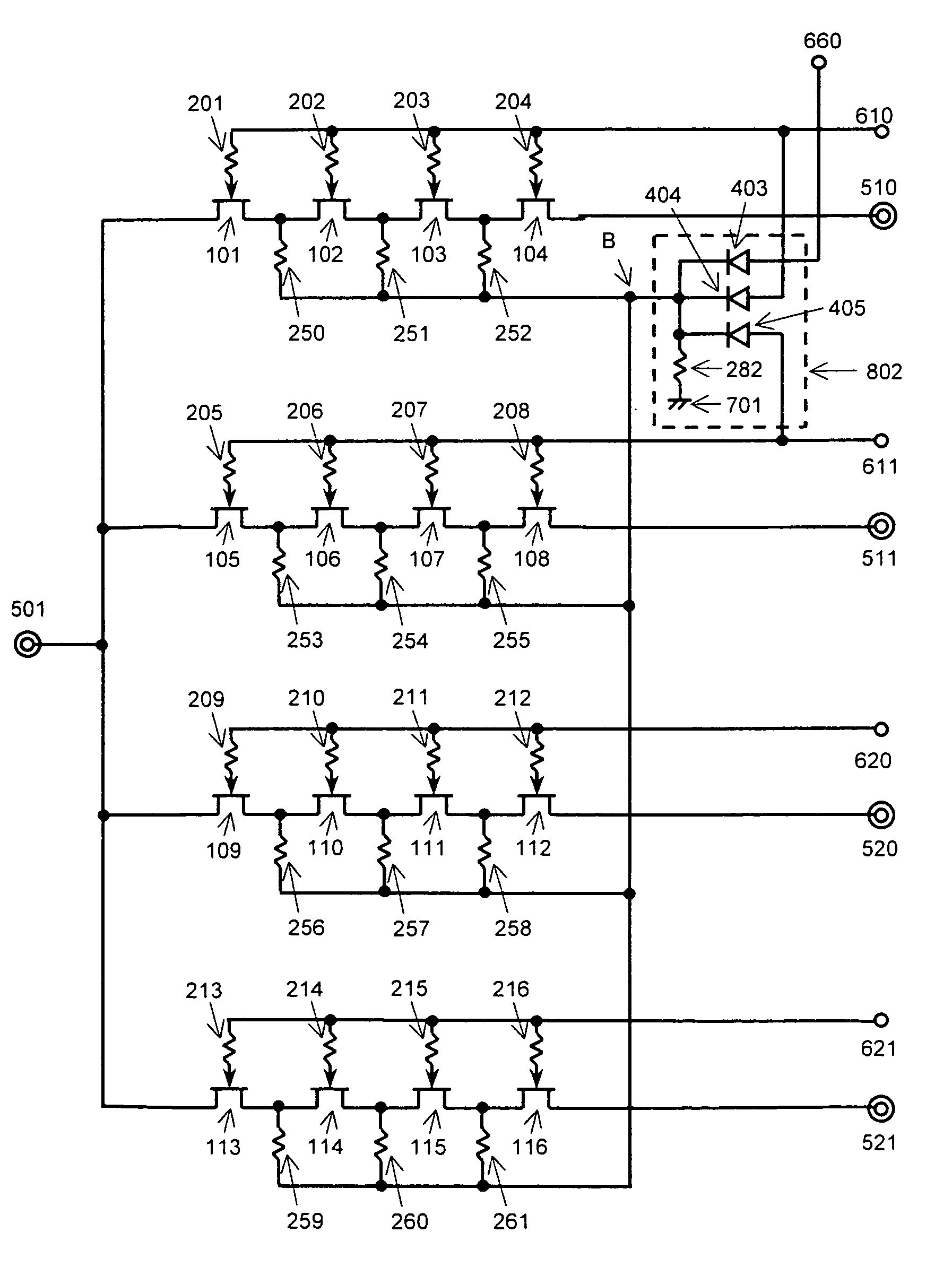 High frequency switching circuit and semiconductor device