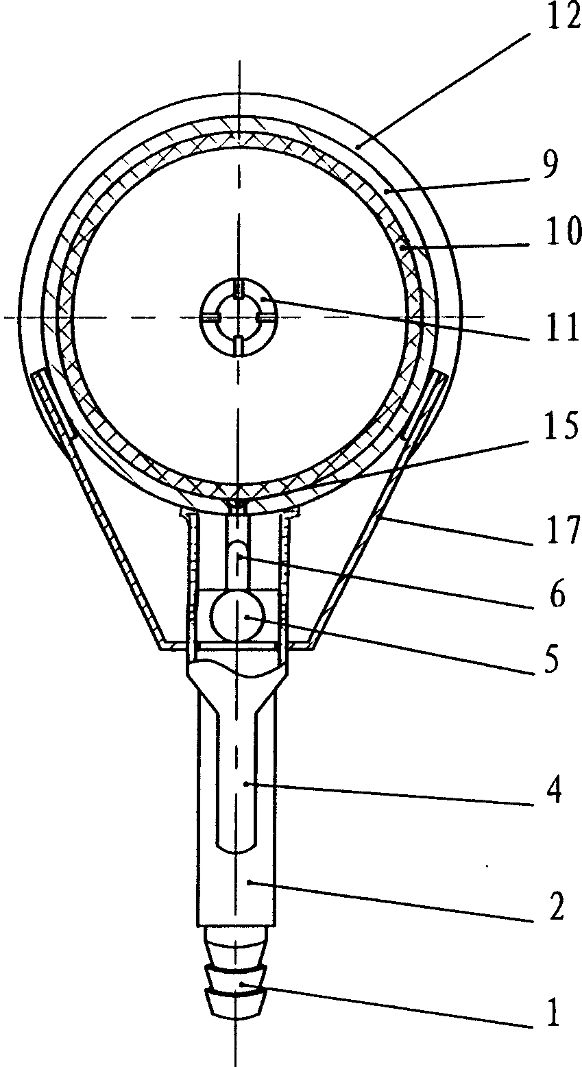 Pneumatic hand control ink supply device