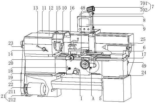 Convenient control type electronic lathe