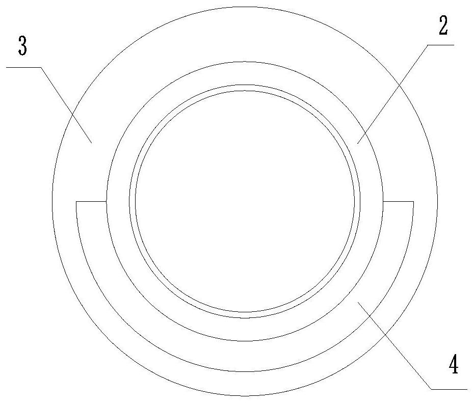 Multilayer composite material water lubricated bearing with gradually-expanded end face