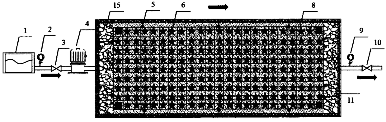 Water purifying composite ecological bed easy for plant management and recycling