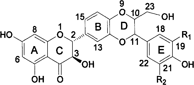 E-ring substituted silybin derivative and preparation method and medical application thereof